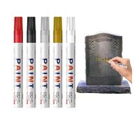 Genérico Rotulador Para Lápidas - Set de 5 Rotuladores con Tinta Permanente | Rotulador de Pintura para Piedra de Restauración de Tumbas - Apto para Marcar sobre Roca, Metal, Vidrio, Madera y