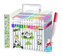 Genérico Rotuladores Acrílico - 60/80/120 Colores Niños Estudiantes | Lavables Opacos Superponibles | Plumas Acuarela Impermeables Sin Manchas con Bloc Dibujo Pegatinas, Regalo Día Infantil