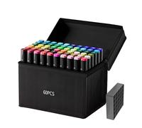 Genérico Rotuladores Artísticos - Rotuladores Alcohol de 60 Colores,Marcadores De Alcohol Para Colorear, Acuarela Base Aceite, Materiales De Arte Para Notas, Diarios Y Niños