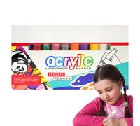 Genérico Rotuladores de Colores - Marcadores De Doble Punta,Pinturas Impermeables y Lavables de Doble Punta 8 mm Anti-Manchas Set Multicolor para Escuela Clase Scrapbook Tela y Superficies Variadas
