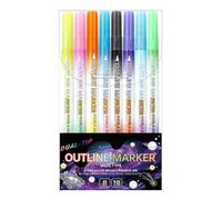 Genérico - Rotuladores de doble punta, 8 piezas, bolígrafo de pintura, arte de dibujo, etiquetado, toma de notas, actividades escolares