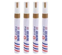 Genérico Rotuladores de pintura al óleo para reparación de lápidas, resistentes al agua, para retoques en piedra, de secado rápido, cobertura intensa y duradera, ideales para granito y cerámica (Oro)