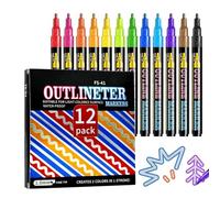 Genérico Rotuladores Fluorescentes | 12/18 Rotuladores de Pintura de Secado Rápido | Sets de Artísticos para Niños,Para Subrayar Diario Dibujar Estudiar Notas Oficina Colegio Estudiantes Adultos