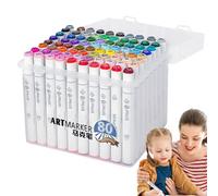 Genérico Rotuladores para Dibujo, 80 Piezas, Sin Traspasar, Rotuladores para Colorear y Dibujar, Para Hogar, Colegio, Diario Creativo, Scrapbooking, Bocetos, Ilustraciones, Manualidades