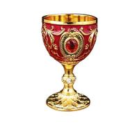 Genérico Rotweingläser - Vintage Europäische Metall-Stielflöten 30ml | Whiskey Shot und Weingläser | Bourbon Wodka Tequila Brandy Sake Trinkgläser Küche Bar Party Abendessen Hochzeit Geburtstag