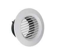 Genérico Round Air Vent, 1 Piece Louver Grille In White, Abs Soffit Cover