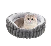 Genérico Round Cat Bed - 40 x 40 x 15 cm Plush Washable Dog Nest for Small Pets with Anti -Slip Base, Calming Cushion Pad for Interior Outdoor Use, Pet Supplies for Home, Living Room, Bedroom