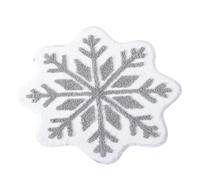 Genérico Round Christmas Rug - Red Snowflake Bathroom Carpet, Imitation Cashmere Round Mat, Non Slip Soft Throw Rugs Carpet | Machine Washable Christmas Decoration For Living Room, Bedroom, Bathroom