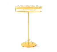 Genérico Round Clothing Display Rack Hanger, Freestanding Rotating Display Stands, Commercial Residential Wardrobe Garment Racks, Kid Boutique Retail Hanger, Stable (Color : Gold, Size : 70x135CM)