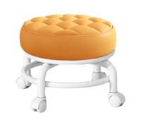 Genérico Round Rolling Stool - Rollings Vanity Stool Table Type, Round Rotatable Stools, Rolling Saddle, Loveseat Stools | Swivel Stooll with Wheels For Rental House Also Ideals For Office Shops Home