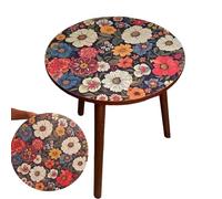 Genérico Round Side Table, Patio Outdoor Tea Tables, Wooden Sofa Drinks Desk, Coffee Snack Stand, Bedside End Table, Garden Furniture, Hallway Accent, Bedroom Decor Piece, 15.75x15.75x18.5 Inches