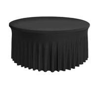 Genérico Round Table Skirt, Washable Table Cover for Shower, 5ft/6ft Reusable Tablecloth with Skirt for Wedding, Carnival, Banquet, Birthday Party, Halloween, Christmas, Graduation Ceremony