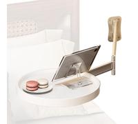 Genérico Round Table Wall, Tray Desk, 180° Rotation Folding Table, 28x28cm/11.02x11.02 Inches Space-Saving Design, Small Snack, Coffee, Home, Milk Tea, Cake Shop Wood + Aluminum Alloy