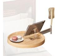 Genérico Round Table Wall, Tray Desk, 180° Rotation Folding Table, 28x28cm/11.02x11.02 Inches Space-Saving Design, Small Snack, Coffee, Home, Milk Tea, Cake Shop Wood + Aluminum Alloy