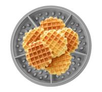 Genérico Round Waffle Silicone Mold - 17.5x17.5x1cm Non-stick Baking Tray Mould | Easy Maintenance Chocolate Maker, Non-stick Baking Tray Mould, Waffle Maker Silicone Mold For Waffles