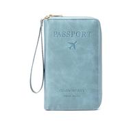 Genérico Rowgins Rfid Passport Holder, Rowgins Multi-Functional RFID Passport Wallet, Travel Essentials Organizer with Card Slots, Slim Passport Cover for Men and Women (Blue b)