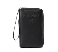 Genérico Rowgins Rfid Passport Holder, Rowgins Multi-Functional RFID Passport Wallet, Travel Essentials Organizer with Card Slots, Slim Passport Cover for Men and Women (Black)