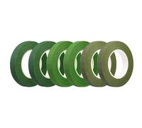 Generico Ruban Floral Vert 1,3 Cm X 165 M - 6 Rouleaux Pour Mariage, Boutonnières, Artisanat & Compositions Florales | Ruban Autocollant Idéal Pour Décorations Et Projets Créatifs