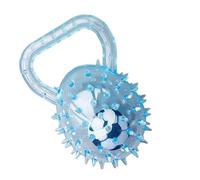 Generico Rubber Balls for Dogs, Soft Puppy Chewer Handle, 3.5 Inch Spiky Chew Ball with Teeth Cleaning Feature, Pet Toy with Enrichment Function, Toss Fetch Training Accessory Boredom Relief