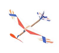 Genérico Rubber Band Powered Airplane, Throwing Glider Airplane Toy, Birthday Party Favor, Easy Assembly Lightweight Design, Long Distance Flight Capability for Camping, Multicolor, 51x44cm