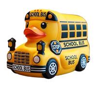 Genérico Rubber Duck Figurines, School Bus Duck Collectible Figurines for Desk, Decorative Sculpture Toys for Shelf, Bookshelf, Studio, Dashboard, Desktop, Cabinet, Window Sill, Children