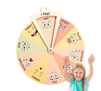 Genérico Rueda de las Emociones - Tabla de Expresiones Y Emociones Toys Feeling Wheel | Cartel sobre Sentimientos del Trabajo Social, para el aprendizaje virtual, Decoraciones educativas en