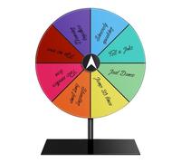 Genérico Rueda De Premios Giratoria,8/12/15 Slots Fortune Spinner con Soporte,Spinner De Ruleta De Mesa De Fortuna,Haga Girar La Rueda De La Ruleta para Carnaval Y Feria Comercial