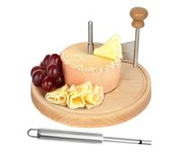 Generico Rueda para cortar - Forma manual para flores, rueda de corte de acero inoxidable con base de madera, rebanadora para profesional | Virutas de un