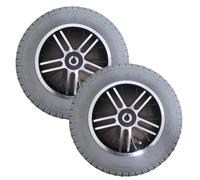 Genérico Rueda Trasera para Silla de Ruedas Eléctrica de 12 Pulgadas, Conjunto de Rueda Trasera Neumático Inflable Antideslizante(Gray)