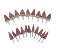 Genérico Ruedas de Aletas Abrasivas Cónicas 20 Piezas (16, 20, 25, 30 Mm) para Lijado y Pulido, Kit de Ruedas de Papel de Lija para Herramientas Rotativas, Reemplazo Profesional