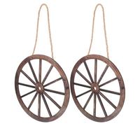 Genérico Ruedas de Carreta de Madera Pequeñas 20 CM Decoración Rústica Vintage del Oeste para Pared Adornos Colgantes para Hogar Jardín Dormitorio y Bar Arte Campestre Auténtico