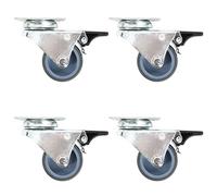 Genérico Ruedas Dobles giratorias con Frenos Dobles 4 Unidades 50 mm,Economía e Industria,Manipulación de materiales-143439