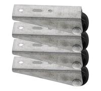 Genérico Ruedas para Puerta Corredera 5 Piezas Soporte Reforzado, Rodillos de Nailon Silenciosos, Guía Inferior Antideslizante, Ruedas para Muebles Pesados y Sistema de Traslación