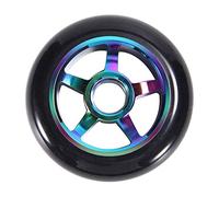 Genérico Ruedas Patinete Seguro 2 unids/Set aleación de Aluminio 100mm Pro Stunt Scooter Ruedas Scooter con rodamientos patear Scooters Partes Ruedas reemplazos Accesorios