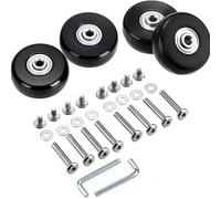 Genérico Ruedas Silenciosas para Maleta Trolley, 4 Piezas de Ruedas Repuesto con Tornillo for Maletas Viaje, Kit reparación Ejes 40/45/50/60 mm, giratorias silenciosas(45mm-4Pcs)
