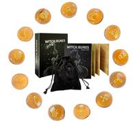 Genérico Runas para Principiantes | Piedras Adivinatorias para Altar | Herramientas de Adivinación con Libro Guía y Bolsa para Principiantes Accesorios de Altar Unisex