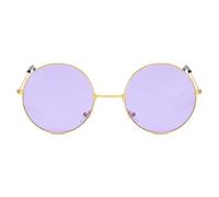 Genérico Runde Sonnenbrille - Retro-Hippie-Brille Mit Runden Getönten Gläsern, Runde Sonnenbrille Für Herren, Hippie-Brille Für Damen, Tolle Partygeschenke