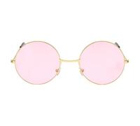 Genérico Runde Sonnenbrille - Retro-Hippie-Brille Mit Runden Getönten Gläsern, Runde Sonnenbrille Für Herren, Hippie-Brille Für Damen, Tolle Partygeschenke