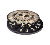 Genérico Runes Set, Ritual Wooden Runes, Meditation Divination Tools, Magnetic Storage Box, Carved Symbols with Natural Texture for Altar Decor Spiritual Practices, 8.66x0.51 Inches