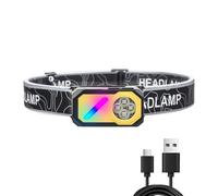 Genérico Running Led Light - Colorful USB Fast Charging Night Safety Lamp | Rechargeable Lightweight Clip on Light for Runner Enthusiast, Hiking, Camping, Outdoor, Sports, Cycling, Walking, Jogging