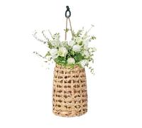 Genérico Rustic Wall Display - Natural Fiber Storage Bin, 12.01 × 7.48 Handwoven Organizer with Sturdy Build, Farmhouse Style Container with Textured Finish, Decor Storage for Bedroom Living Room Use