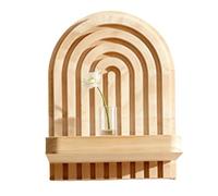 Genérico Rustic Wall Shelf, Wooden Display Stand, Small Space Organizer with Sturdy Design Feature, Home Storage Rack, Decorative Shelf with Natural Finish, Interior Item for Living Room Bedroom