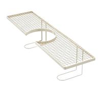 Genérico Rustproof Sink Organizer, Metal Faucet Storage Shelf, 9 x 4 pulgadas Rack with Design, Hollow Steel Holder, Kitchen Shelf with Modern Style, Counter Storage for Home Apartment