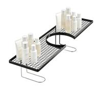 Genérico Rustproof Sink Organizer, Metal Faucet Storage Shelf, 9 x 4 pulgadas Rack with Design, Hollow Steel Holder, Kitchen Shelf with Modern Style, Counter Storage for Home Apartment