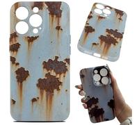 Genérico Rusty Glossy Phone Case,Glossy Rust Metal Look for iPhone Cases,Vintage Aesthetic Rust Texture Case for iPhone 16/15/14/13/12/11 Pro MAX