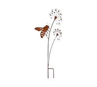 Genérico Rusty Metal Bee Garden Stakes - Rustic Yard Art | Outdoor Flower