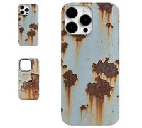 Genérico Rusty Metal Texture Phone Case, Vintage Industrial Iron Look Rusty Phone Case, Drop-Proof Shockproof TPU Cover, for iPhone 16/15/14/13/12 Promax (Soft Shel,12)