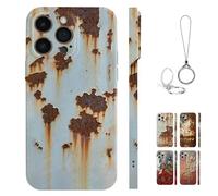 Genérico Rusty Phone Case, Rusty Metal Texture Phone Case for iPhone 16/15/14/13/12/11 Pro MAX, Industrial Iron Inspired Vintage Rust Look Cover (Style-A,For iPhone13)