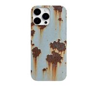 Genérico Rusty Phone Case, Vintage Rust Look Phone Case Compatible with iPhone 16/15/14/13/12/11 ProMax, Imitation Rusty Glossy Pattern Shockproof TPU Phone (#A,15Pro)