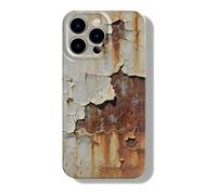 Genérico Rusty Phone Case, Vintage Rust Look Phone Case Compatible with iPhone 16/15/14/13/12/11 ProMax, Imitation Rusty Glossy Pattern Shockproof TPU Phone (#B,14Pro)